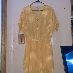 Yellow polka dot dress